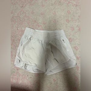 White Lulu Lemon shorts tall